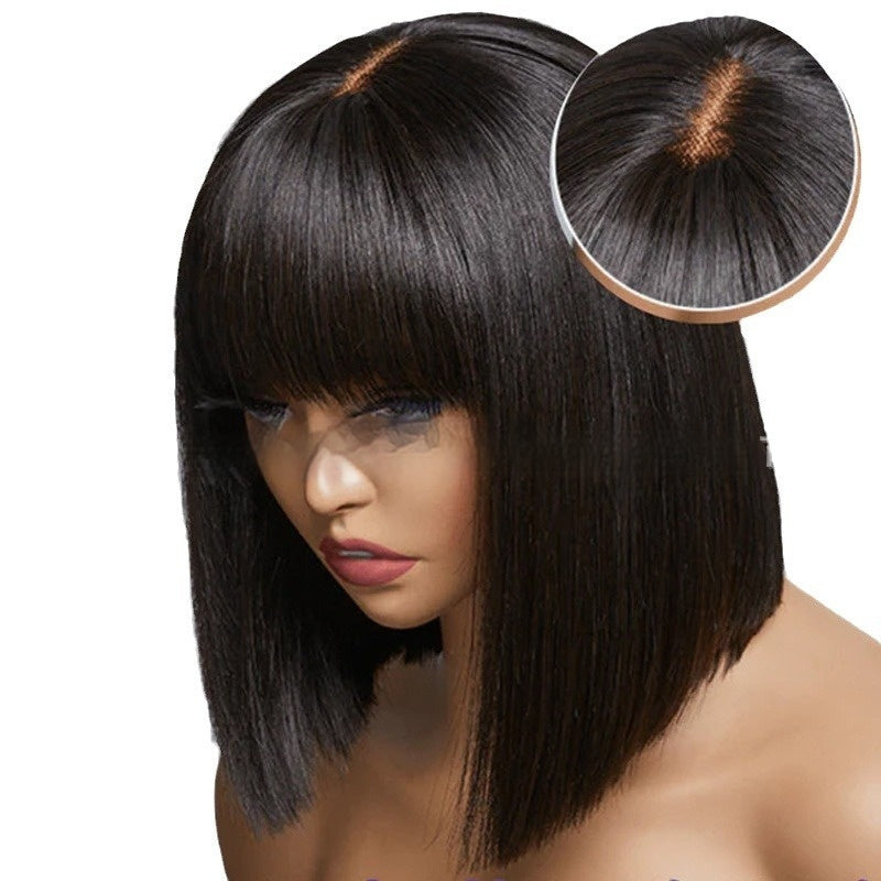 Bobo Real Human Hair Front Lace Wig